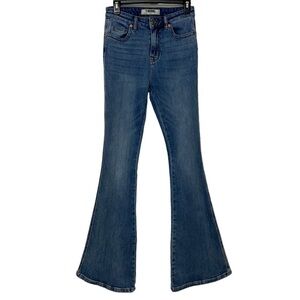 ROCK&ROLL DENIM - SZ 27 x 35” GR8 CONDITION - 10”FLARE - HIGH RISE - MED WASH B6